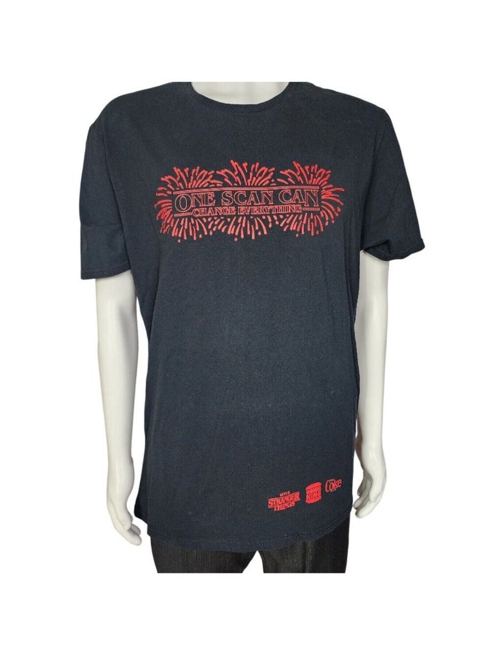 Stranger Things Netflix Burger King Coke Promo T-Shirt XL Black